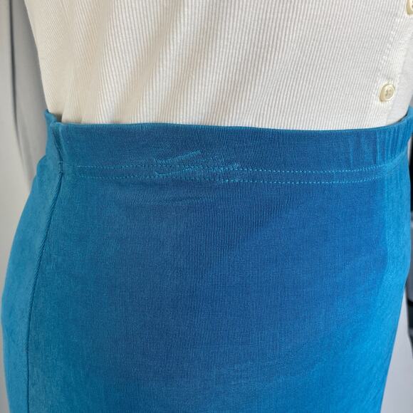 Y2K Tiered Skirt Plus Size 3X Blue Solid Ruffle Stretch Whimsical Fairy Boho Vtg - Picture 10 of 14